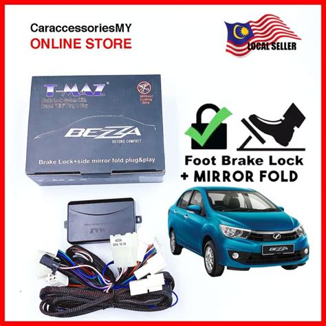 perodua bezza auto brake lock + mirror fold t-maz plug and play bezza accessories | Lazada