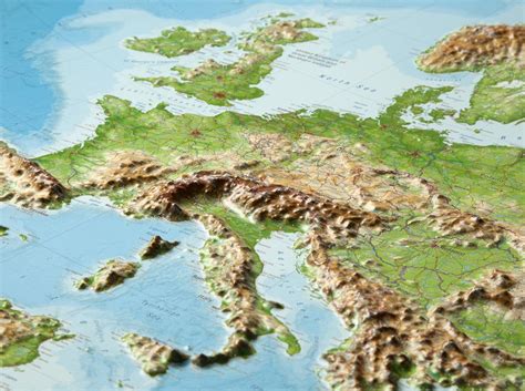 Raised Relief Map Of Europe Europe Map Relief Map Map Pictures | Images and Photos finder