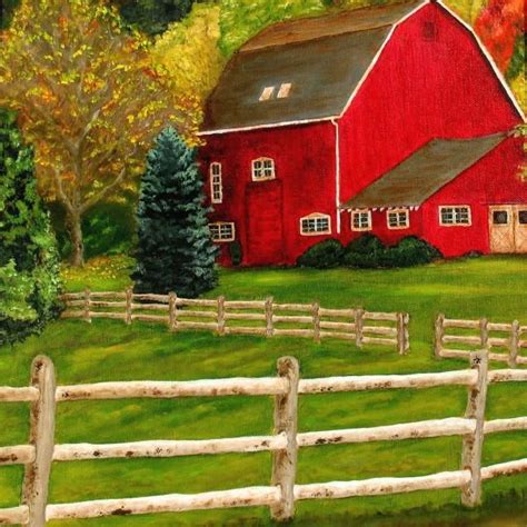 The Red Barn Canvas Print / Canvas Art by William Erwin | Artist Landscapes/Gardens | Red barn ...