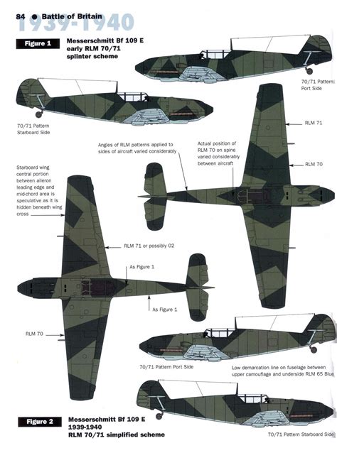 Asisbiz article Art Messerschmitt Bf 109E early RLM 70 71 splinter ...