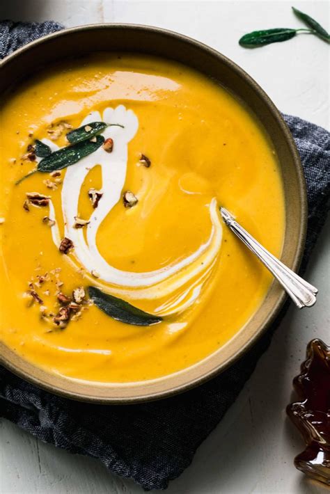 Butternut Squash Bisque with Maple Cream + VIDEO - Platings + Pairings