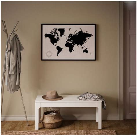 Poster mappemonde et carte du monde : pays du monde entier