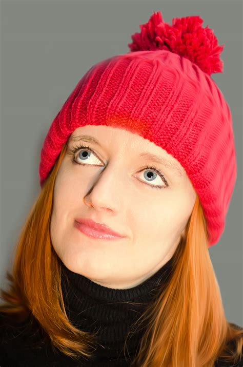 Woman And Red Hat Free Stock Photo - Public Domain Pictures