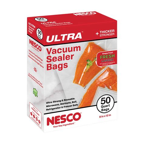 50 ULTRA Quart Sized Vacuum Sealer Bags (9" x 12") | NESCO