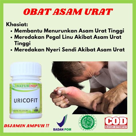 Jual Obat Herbal Asam Urat 100% Alami Jamu Asam Urat Nyeri Sendi Bengkak Uricofit Naturindo ...