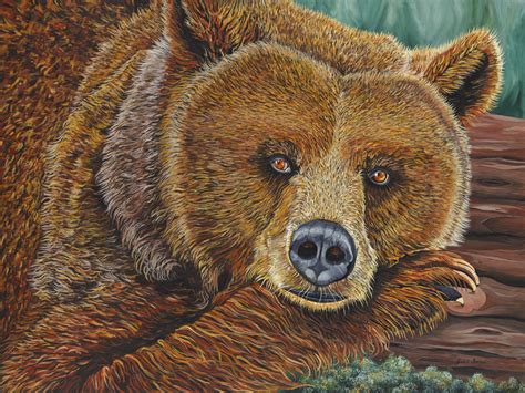 Grizzly Bear Painting – Jill Saur Fine Art