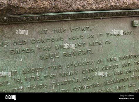 Paul Revere Capture Site Minuteman National Park Concord Massachusetts Stock Photo - Alamy