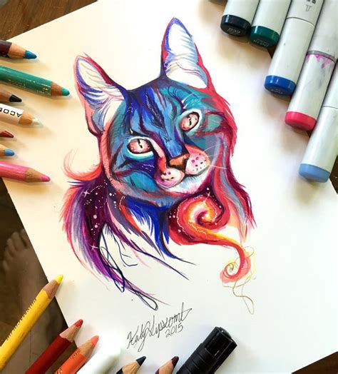 Les dessins d'animaux au crayon et feutre de Katy Lipscomb - Dessein de dessin