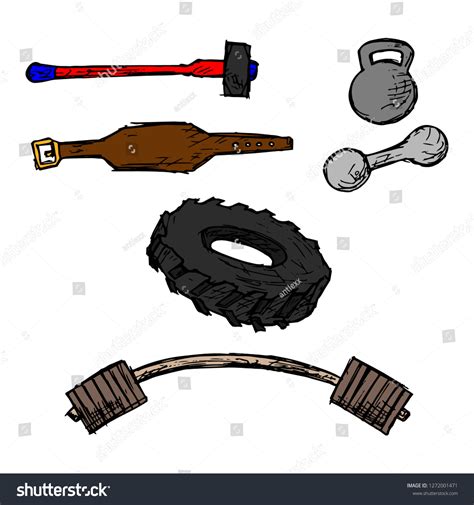 Set Gym Equipment Vector Cartoon Illustrations Stock Vector (Royalty ...