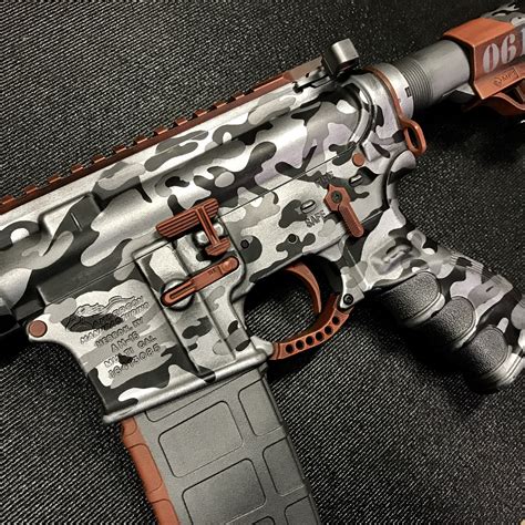 Custom camo and orange. #duracoat. AR15. Done by Gun Ink Designs ...