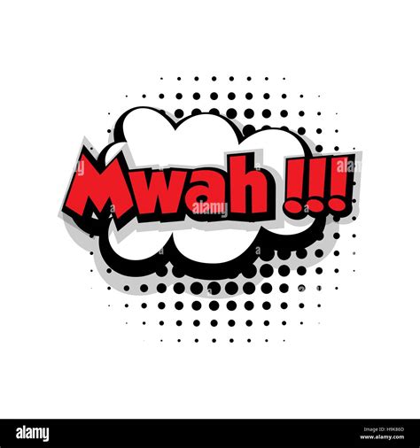 Comic text mwah sound effects pop art Stock Vector Image & Art - Alamy