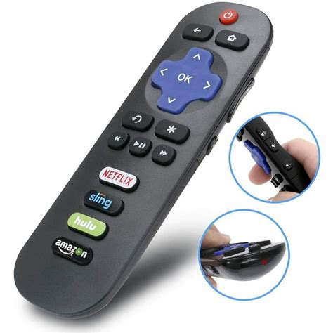 Universal ELEMENT Roku TV Remote Control with Netflix Sling Hulu Amazon APP Keys - Walmart.com ...