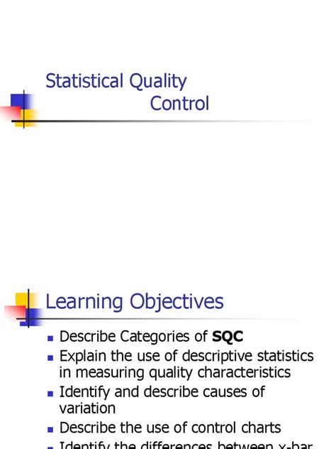 Statistical Quality Control | PDF | Mean | Statistics