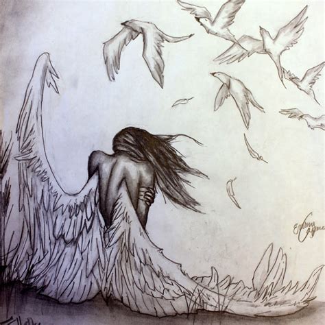 Angel Wings Pencil Drawing at GetDrawings | Free download