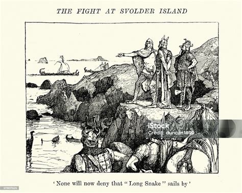 The Battle Of Svolder Stock Illustration - Download Image Now - King - Royal Person, Norway ...