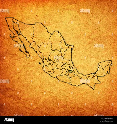 emblem of mexican federal district on map with administrative divisions ...