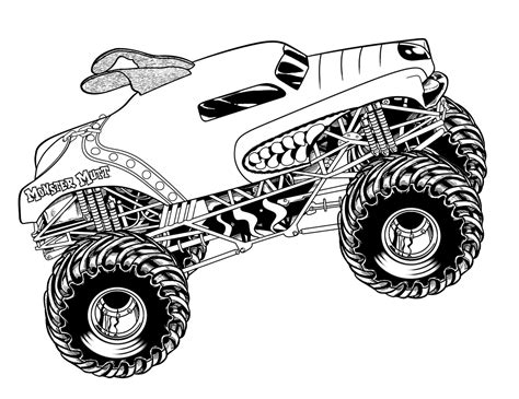 Printable Coloring Pages Monster Trucks