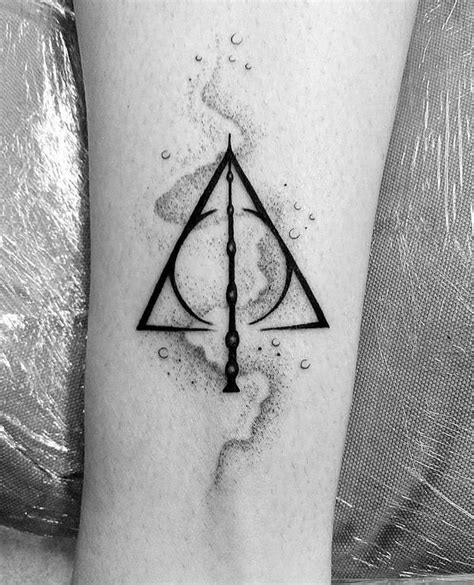 Deathly Hallows Tattoo Black - Wiki Tattoo