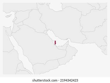 Qatar Map Highlighted Qatar Flag Colors Stock Vector (Royalty Free) 2194342423 | Shutterstock