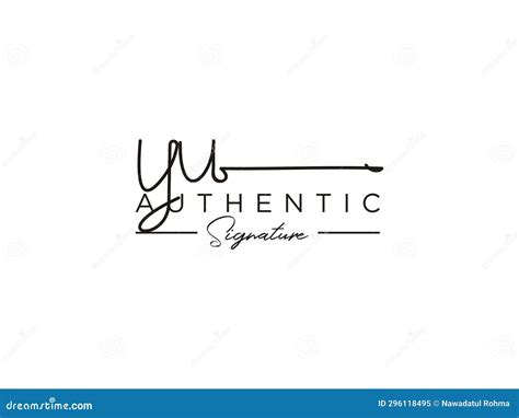 Letter YU Signature Logo Template Vector Stock Vector - Illustration of ...