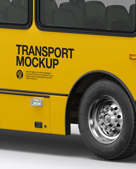 Bus Mockup - Right Half Side View - Free Download Images High Quality ...