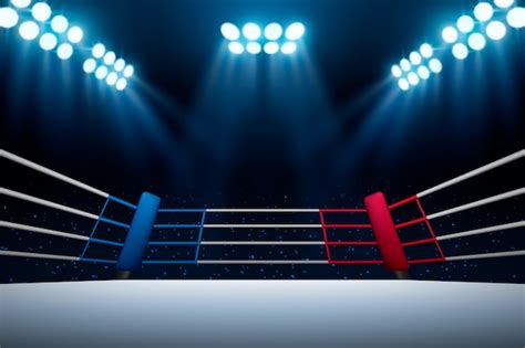 Free Vector | Realistic boxing ring background