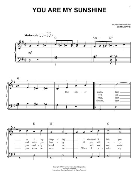 You Are My Sunshine | Sheet Music Direct