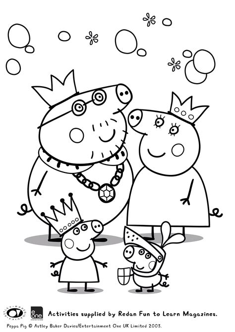 Peppa Pig Family Colouring