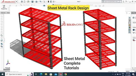 Solidworks Tutorials| Sheet Metal Rack Design In Solidworks 2023| #solidworks | #autocad - YouTube