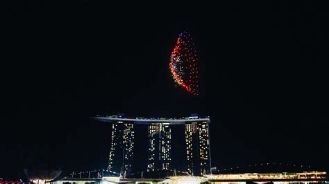 Last Saturday's drone display over MBS. : r/singapore