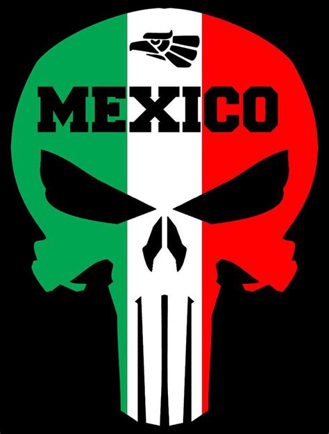 MEXICAN FLAG DECAL MEXICO FLAG DECAL STICKER SKULL #2107 | eBay ...