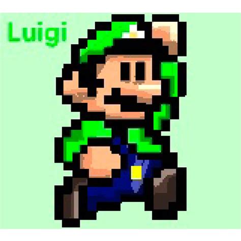 Luigi pixel art by me! : r/Mario