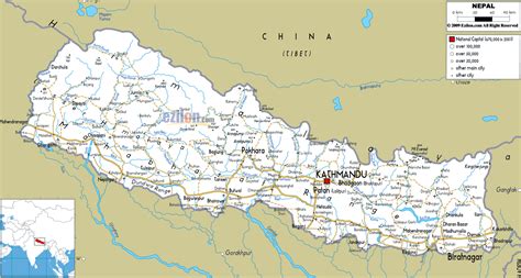 Maps of Nepal | Detailed map of Nepal in English | Tourist map of Nepal ...