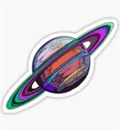 Planet Saturn Colorful Decal Sticker - Mercari: The Selling App | Pegatinas bonitas, Pegatinas ...