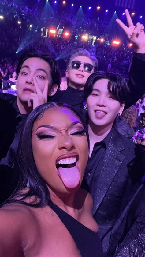 Megan Thee Stallion with BTS - 64th grammy awards 2022 K Pop, Bts ...