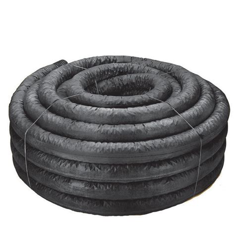 Advanced Drainage Systems 4 in. x 100 ft. Corex Drain Pipe Perforated with Sock-04730100BS - The ...