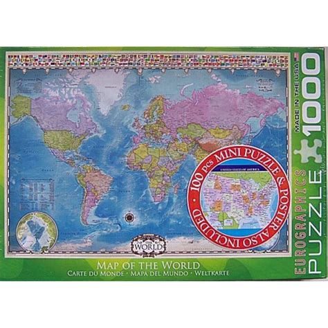 EuroGraphics Map of the World 1000 Piece Jigsaw Puzzle - Walmart.com