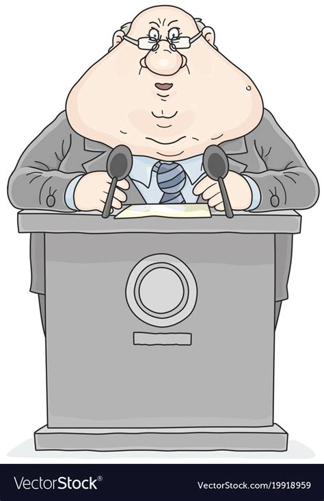 Politician giving a speech Royalty Free Vector Image