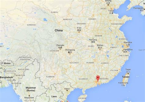 Where is Dongguan on map China