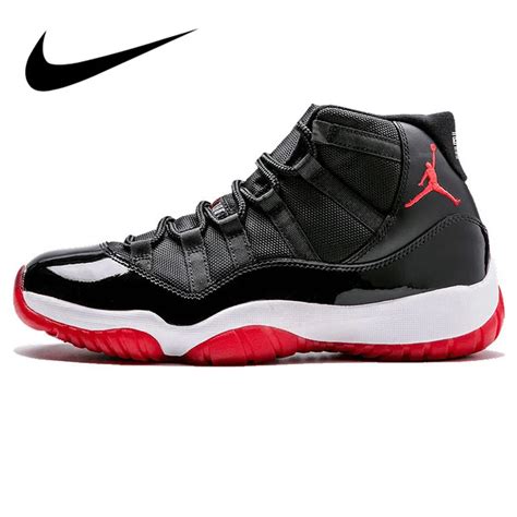 Original Authentic Nike Air Jordan XI Bred AJ 11 Men Basketball Shoes ...