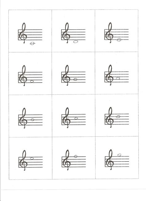 Printable Music Note Flashcards - Printable Word Searches