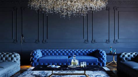 Phòng khách màu xanh dương với 29+ Thiết kế thời thượng nhất