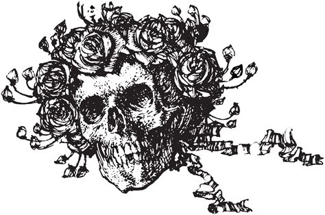 Grateful Dead Skull Coloring Pages