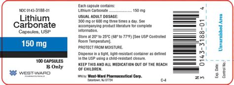 Lithium Carbonate - FDA prescribing information, side effects and uses