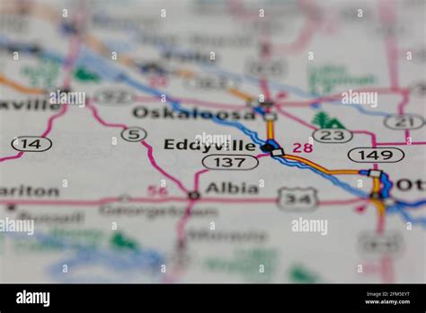 Eddyville Iowa USA Shown on a Geography map or road map Stock Photo - Alamy