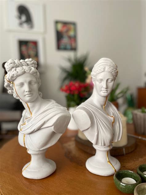 Large Artemis and Apollo Statues Sculptures 13 Inches2 Greek - Etsy