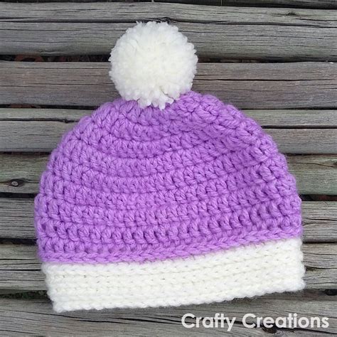 Pom-pom Beanie Crochet Pattern - Etsy