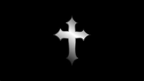 Premium Vector | Metal christian cross on black background vector stock