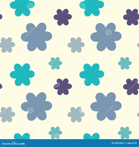 Cute Simple Flowers Seamless Pattern Background Texture Illustration ...