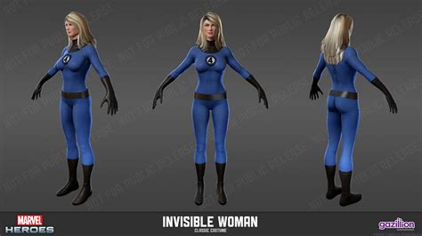 Invisible Woman - Marvel Heroes Complete Costume List